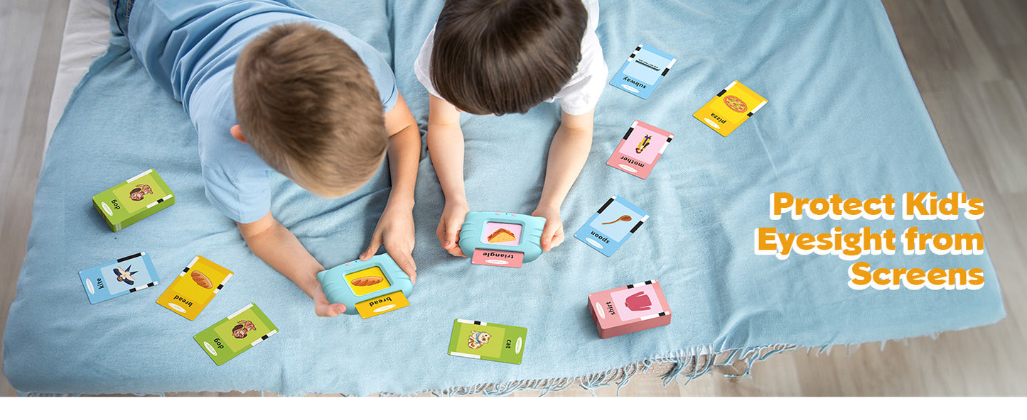 SUPER TOY 112 Talking Baby Double Sided Flash Cards Educational Toys for 1+ Years Old,Cognitive_Skills Early Learning Educational Electronic Interactive Montessori Toys, Birthday Gift