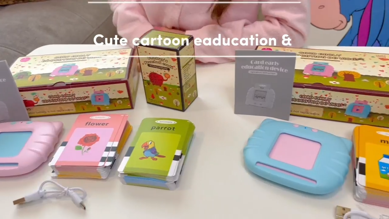 SUPER TOY 112 Talking Baby Double Sided Flash Cards Educational Toys for 1+ Years Old,Cognitive_Skills Early Learning Educational Electronic Interactive Montessori Toys, Birthday Gift