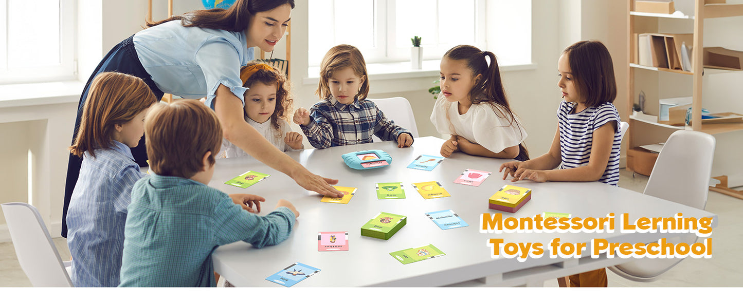 SUPER TOY 112 Talking Baby Double Sided Flash Cards Educational Toys for 1+ Years Old,Cognitive_Skills Early Learning Educational Electronic Interactive Montessori Toys, Birthday Gift