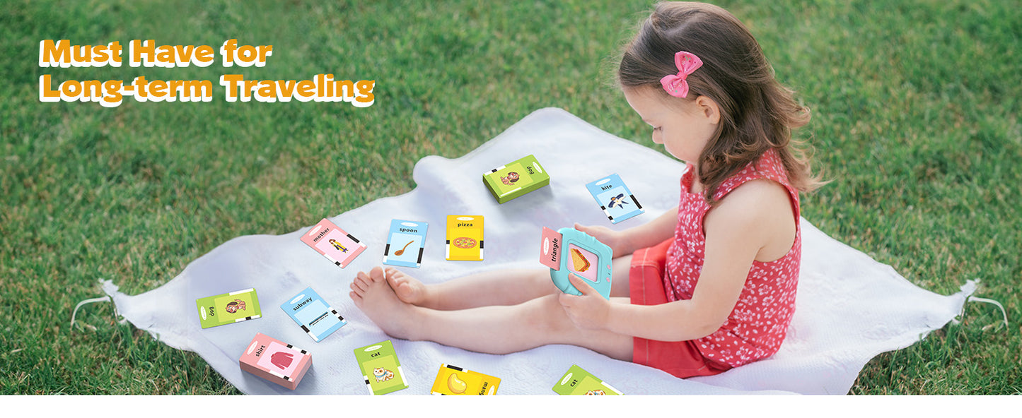 SUPER TOY 112 Talking Baby Double Sided Flash Cards Educational Toys for 1+ Years Old,Cognitive_Skills Early Learning Educational Electronic Interactive Montessori Toys, Birthday Gift