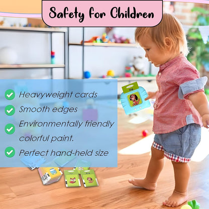 SUPER TOY 112 Talking Baby Double Sided Flash Cards Educational Toys for 1+ Years Old,Cognitive_Skills Early Learning Educational Electronic Interactive Montessori Toys, Birthday Gift
